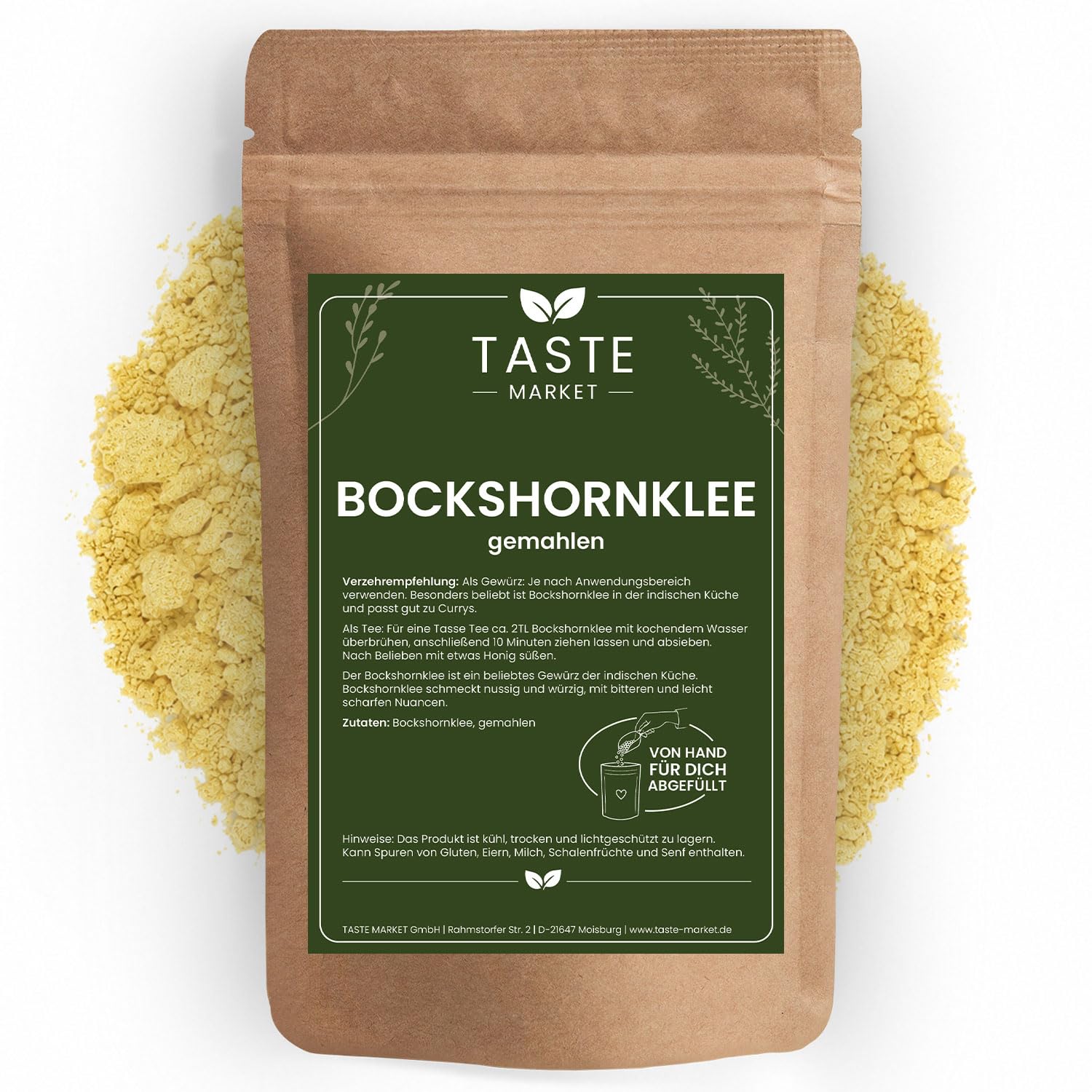 10 kg Bockshornklee gemahlen | Bockshorn Tee | Gewürz | Pulver | Fenugreek Powder | Saat | Bockshornkleesaat