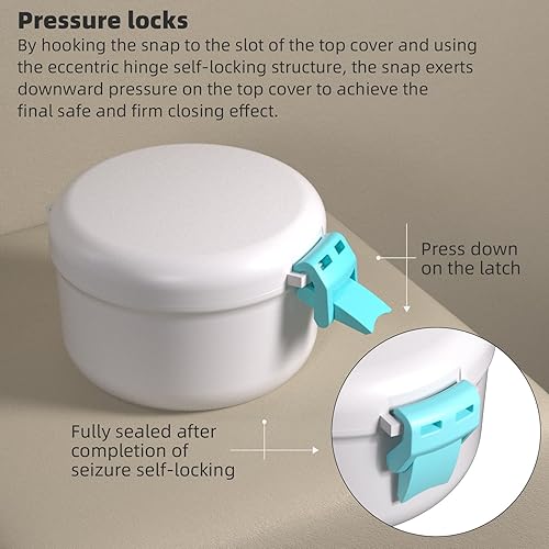 Miniatura 3 de ARGOMAX Estuche limpiador de retención a prueba de fugas, copas de dentadura para remojar dentaduras, estuche de viaje para dentaduras postizas