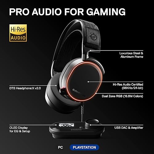 Miniatura 3 de SteelSeries Arctis Pro  GameDAC  Auriculares con cable para juegos  Certificado de audio de alta resolución  DAC y amplificador dedicado  para