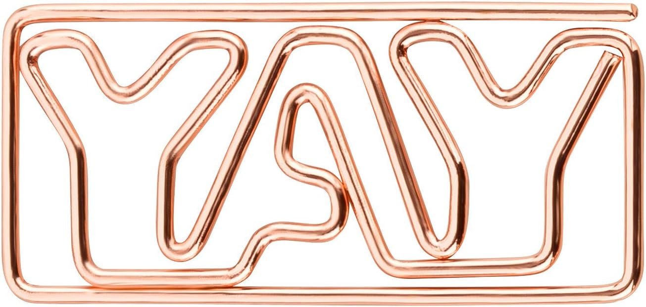 Likalla Yay Rose) – XXL (4.3 x 1.9 cm Set of 5 Clips Paperclips
