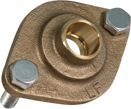 Midline Valve S1549 Circulator Flange Kit with Gaskets, Nuts and Bolts for Grundfos Pumps Brass 1 in. SWT (2Pack)