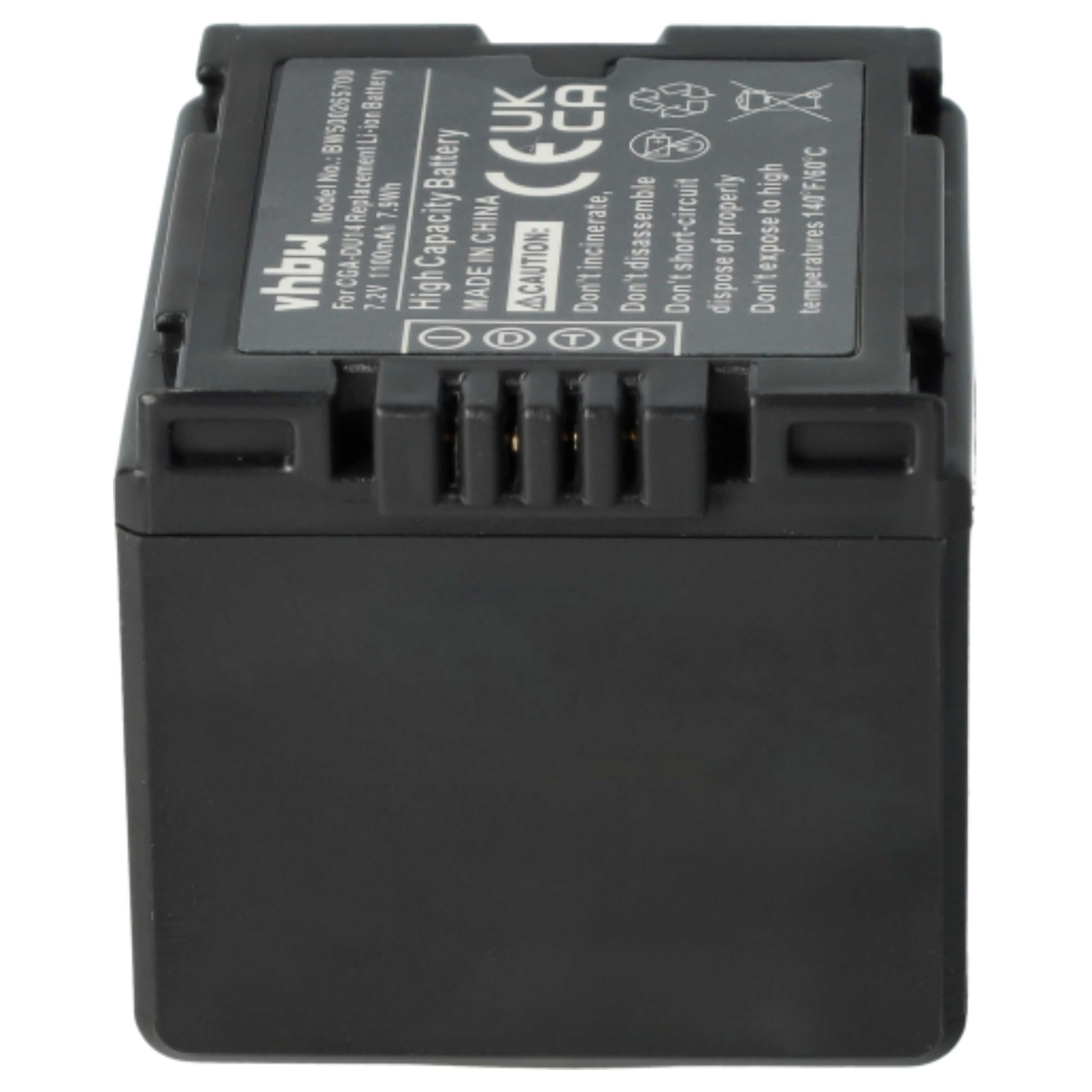 vhbw 3X Akku Ersatz für Panasonic CGR-DU06