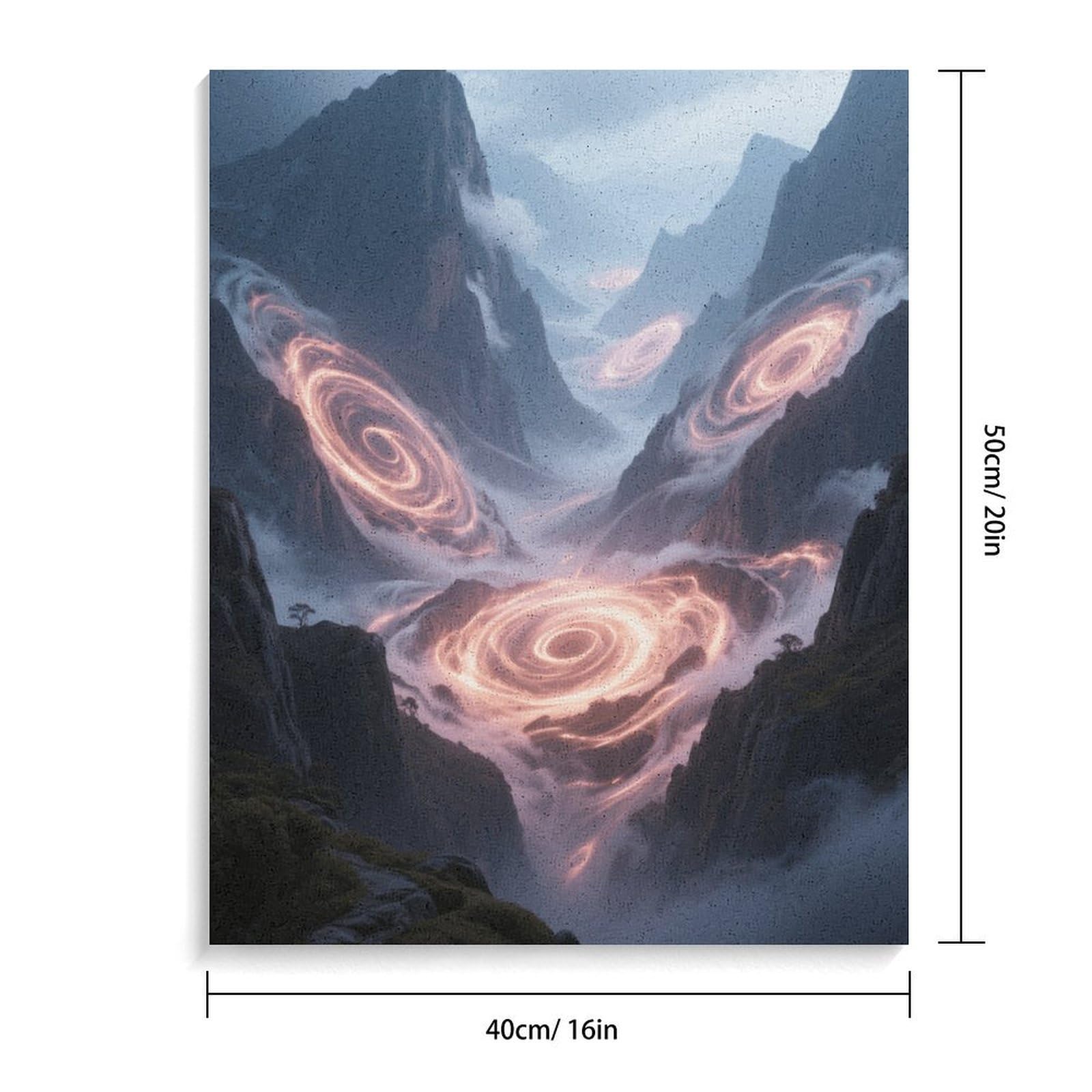 KOAYUBFC Mysterious Valley Malen nach Zahlen Kit für Erwachsene Anfänger Erwachsene Malen nach Zahlen Kits auf Leinwand DIY Acryl Ölfarben Malerei mit Pinseln als Geschenk Home Wall Decor
