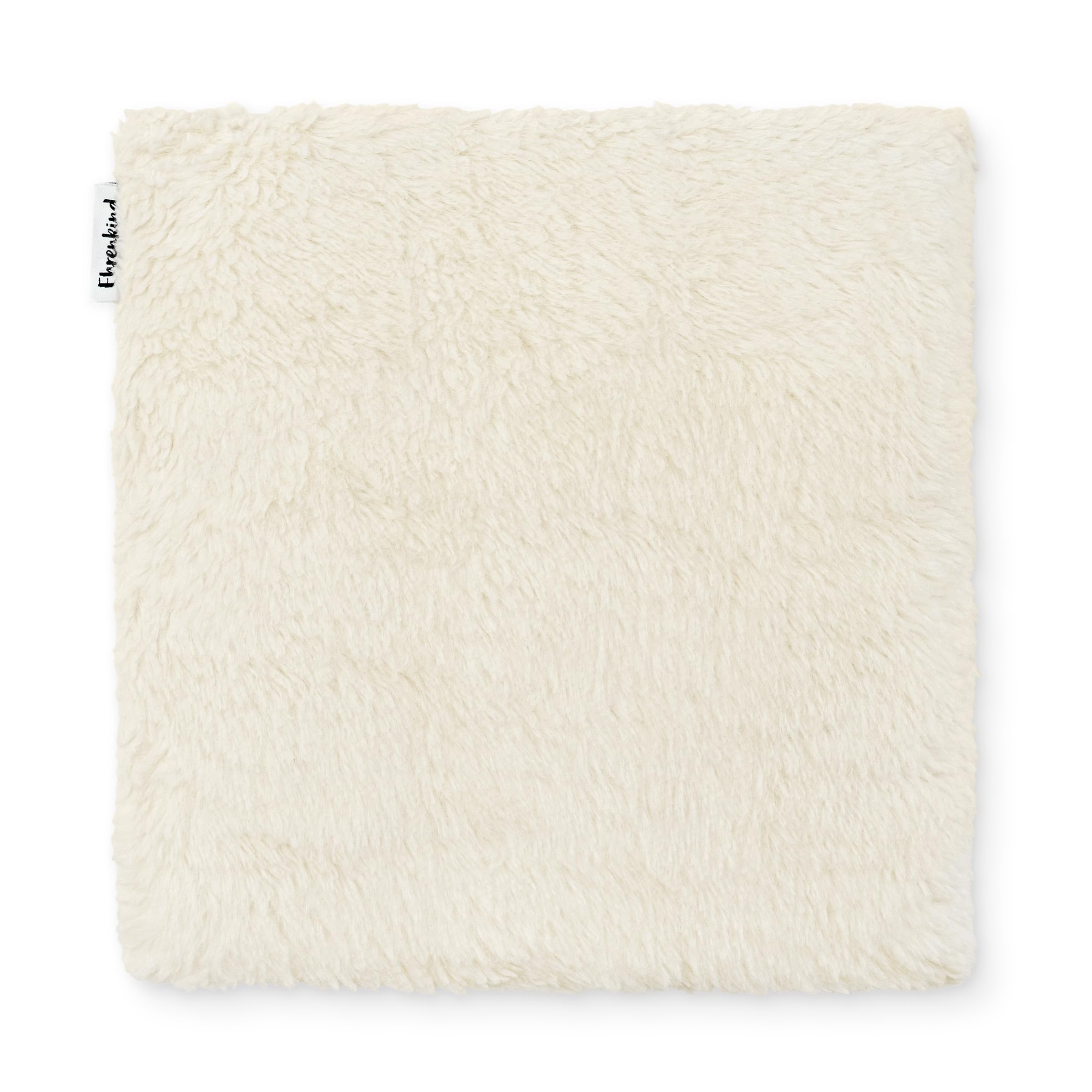 Ehrenkind® Wärmekissen Quadrat aus 100% Bio-Baumwolle Teddy-Stoff | Kirschkernkissen für Babys & Kinder | Natürliches Wärme- & Kühlkissen | Quadratisch Natur 25 × 25 cm | Made in Europe