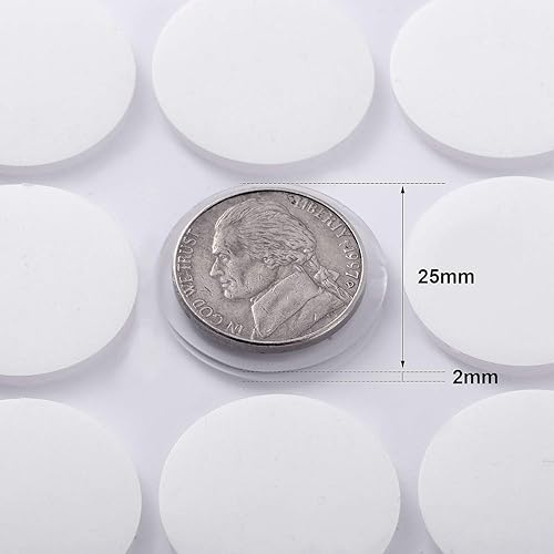 Miniatura 2 de 100 piezas de parachoques de vidrio para mesa, adhesivos transparentes, antideslizantes, almohadillas redondas de goma autoadhesivas para espaciador