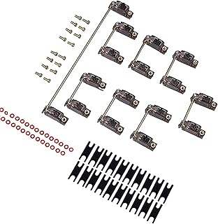 Mechanical Keyboard Screw in Stabilizers with 2U 6.25U for 41/64/87/104/106 Cherry Mx Switches Mechanicka Keyboard (Black Stabilizers Set)