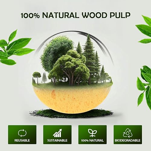 Miniatura 6 de AIDEA - 48 esponjas faciales comprimidas, esponjas faciales desechables, almohadillas reutilizables para quitar maquillaje, esponjas cosméticas de