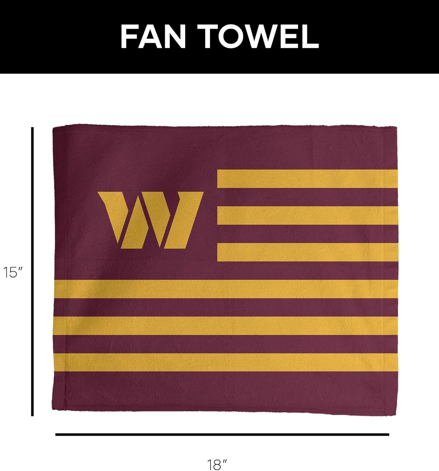 Northwest Washington Commanders NFL Team Flag Rally Towel, 15 x 18 inches - Image 3