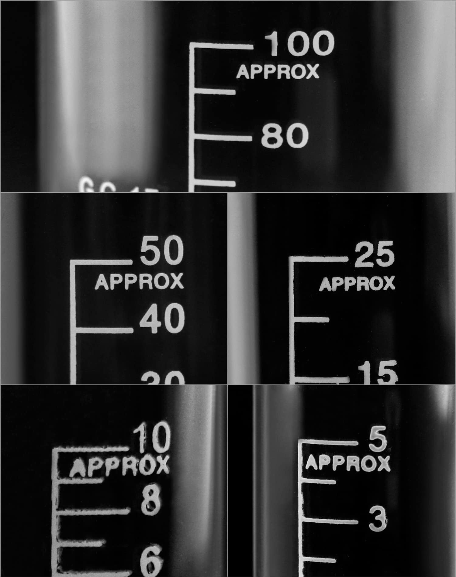 Zlewka laboratoryjna, 5-częściowy zestaw zlewek ze szkła borokrzemianowego o pojemności od 5 ml do 100 laboratorium i kuchni(5ml - 100ml)
