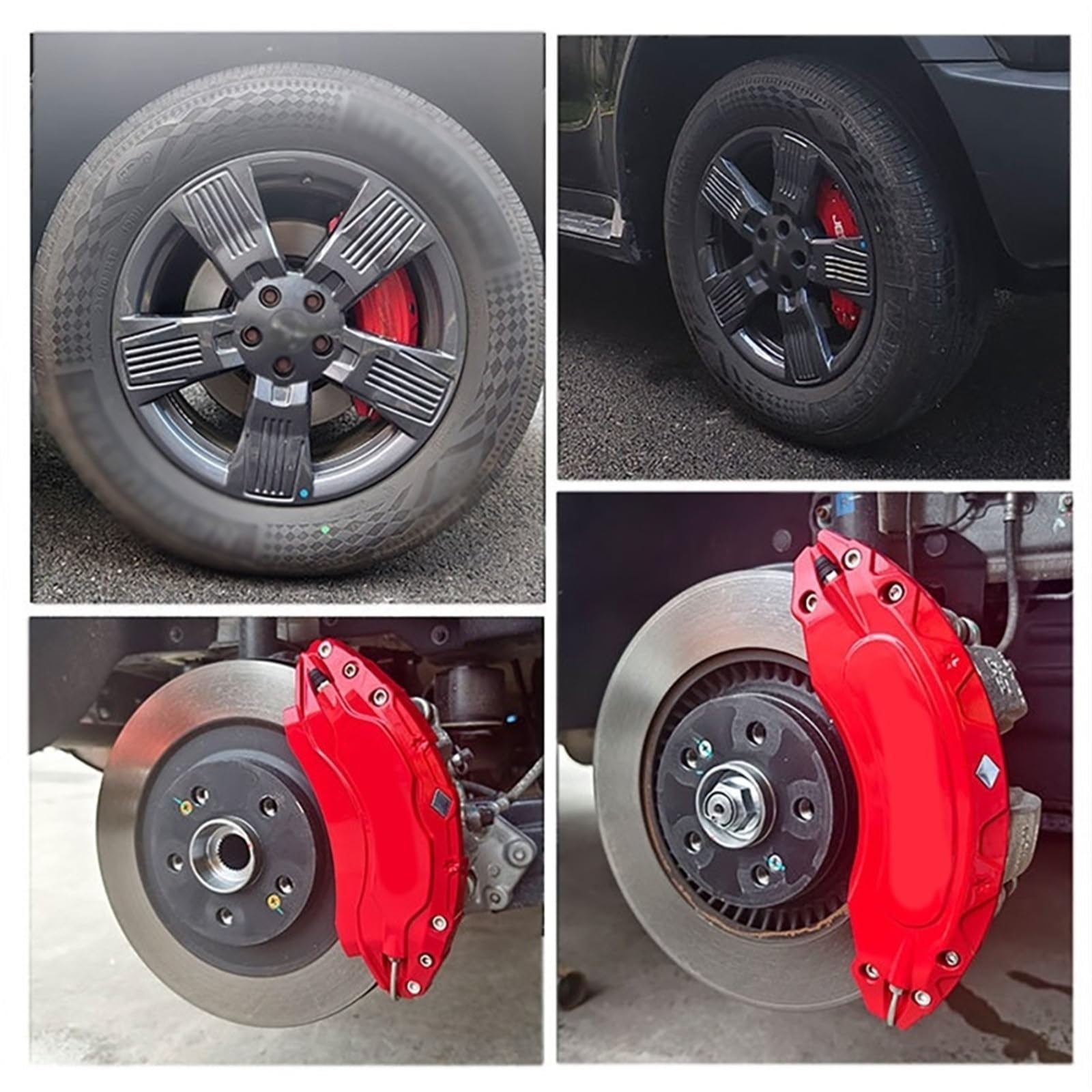 Osłona Zacisku Hamulca Tarczowego 4-częściowa osłona zacisku hamulca przedniego i tylnego do modyfikacji aluminiowej piasty koła Jetour T2 z 2024 r Osłona zacisku hamulcowego