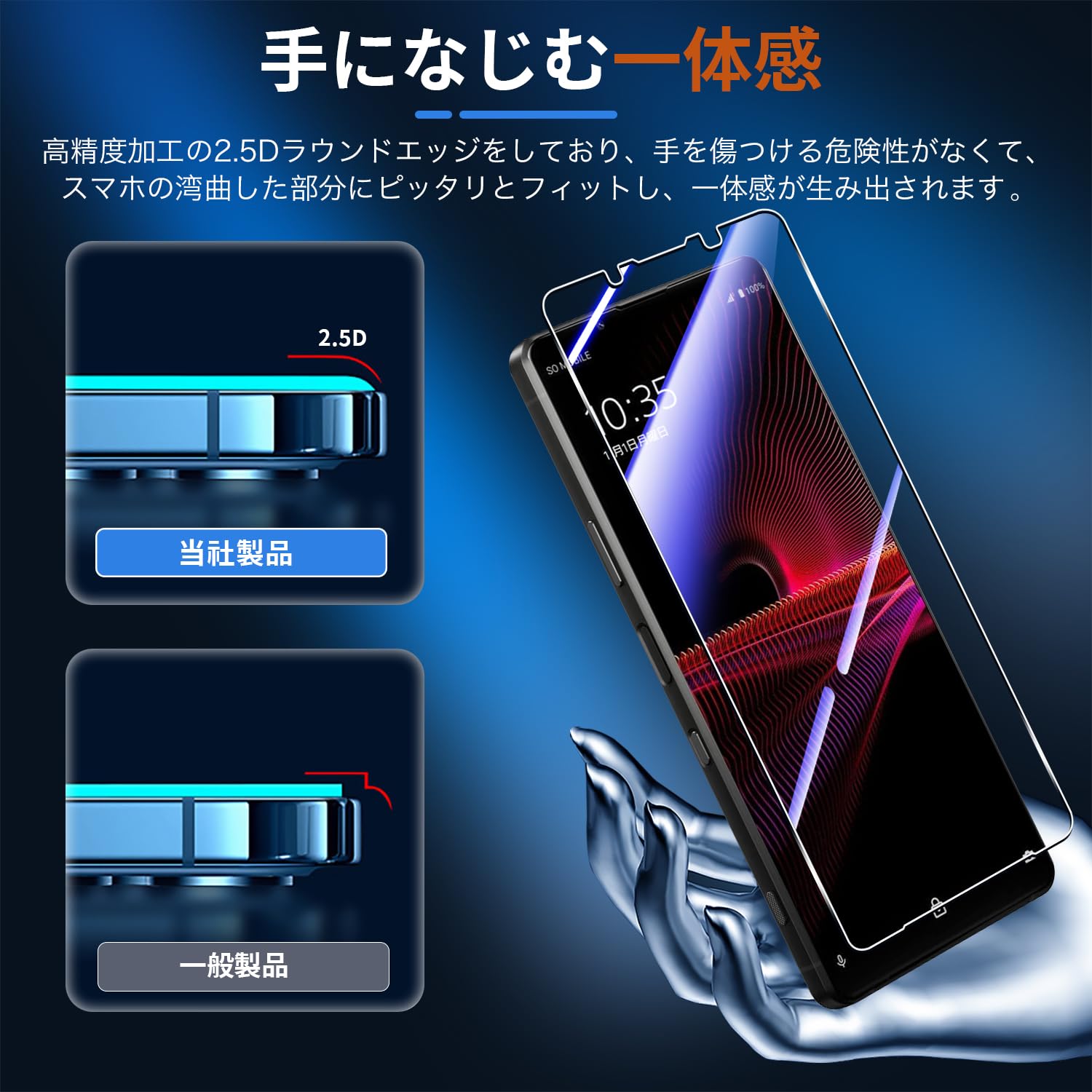 FAMROLLS Xperia 1 III用ガラスフィルム2枚+カメラフィルム2枚