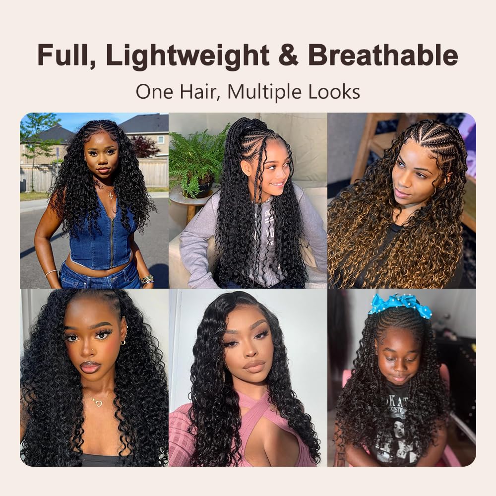 Feather Crochet Human Hair Deep Wave 18inch 60g 100% Human Crochet Hair for Black Women