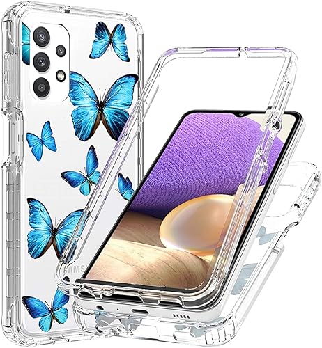 Miniatura 1 de Funda para Galaxy A32 5G, funda Samsung A32 5G para niñas, bonita funda floral de TPU transparente a prueba de golpes, funda protectora para Samsung
