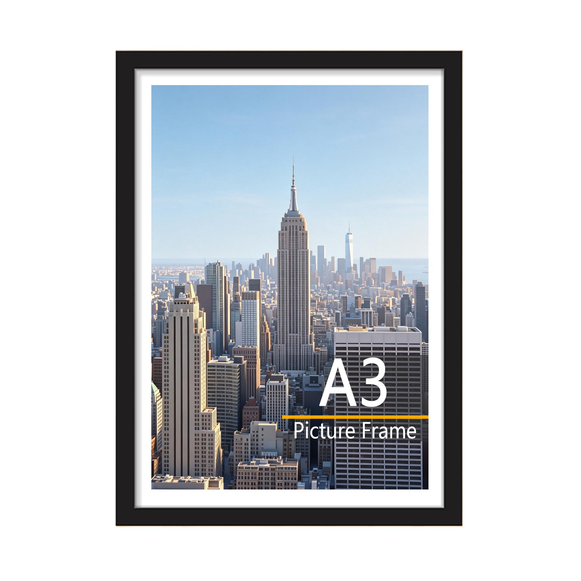 Scholar Tree Black A3 Picture Frame, 1 Pack A3 Photo Frame, Wall Hanging Picture 29.7 X 42Cm,Made From Sturdy, Durable Materials
