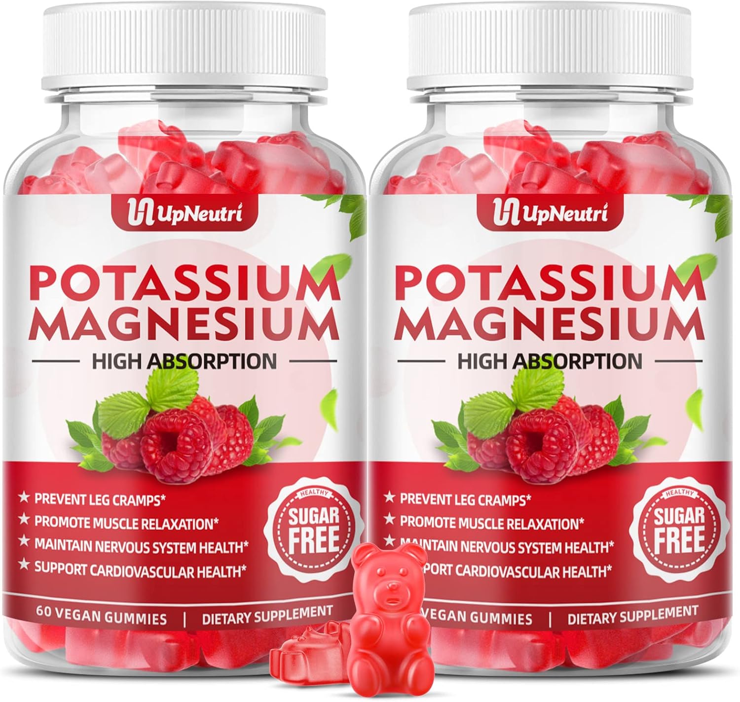 Potassium Magnesium Supplement Gummies for Adults Kids