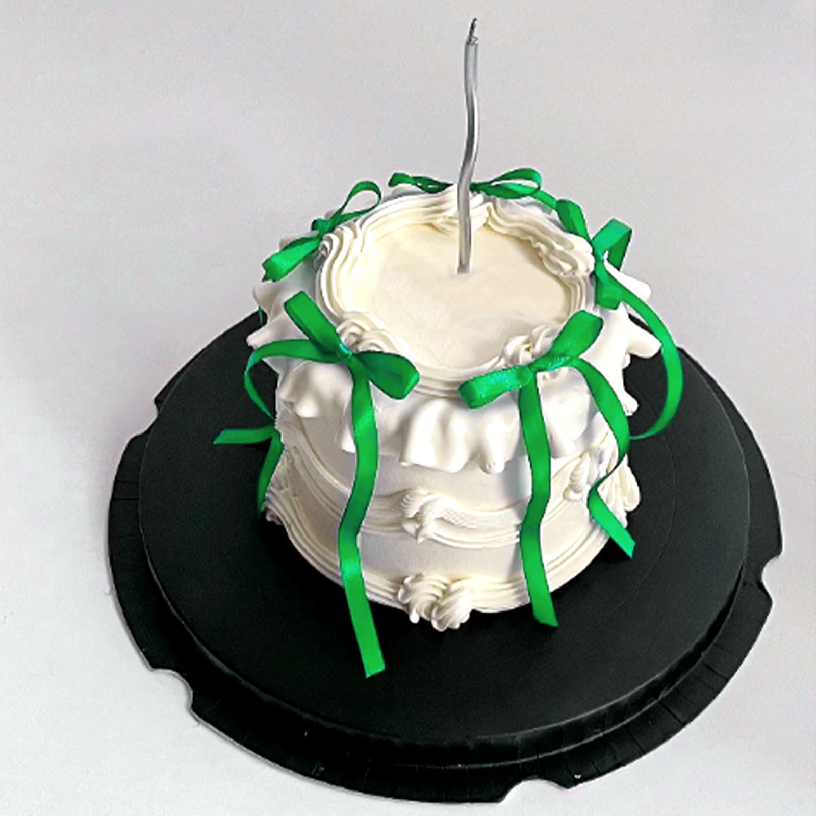 20 Pack Bow Cupcake Toppers St. Patrick's Bowknot Ribbons Coquette Green Bow High Footed Cup Balloon Wall Party Decorations Bridal Cake Dessert Picks Baby Girl Boy Wedding Party Supplies green