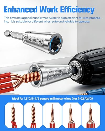 Miniatura 3 de Herramienta de torsión de alambre para taladro, 2025 mejoras, herramienta de torsión de tuercas de alambre para taladro, herramienta profesional
