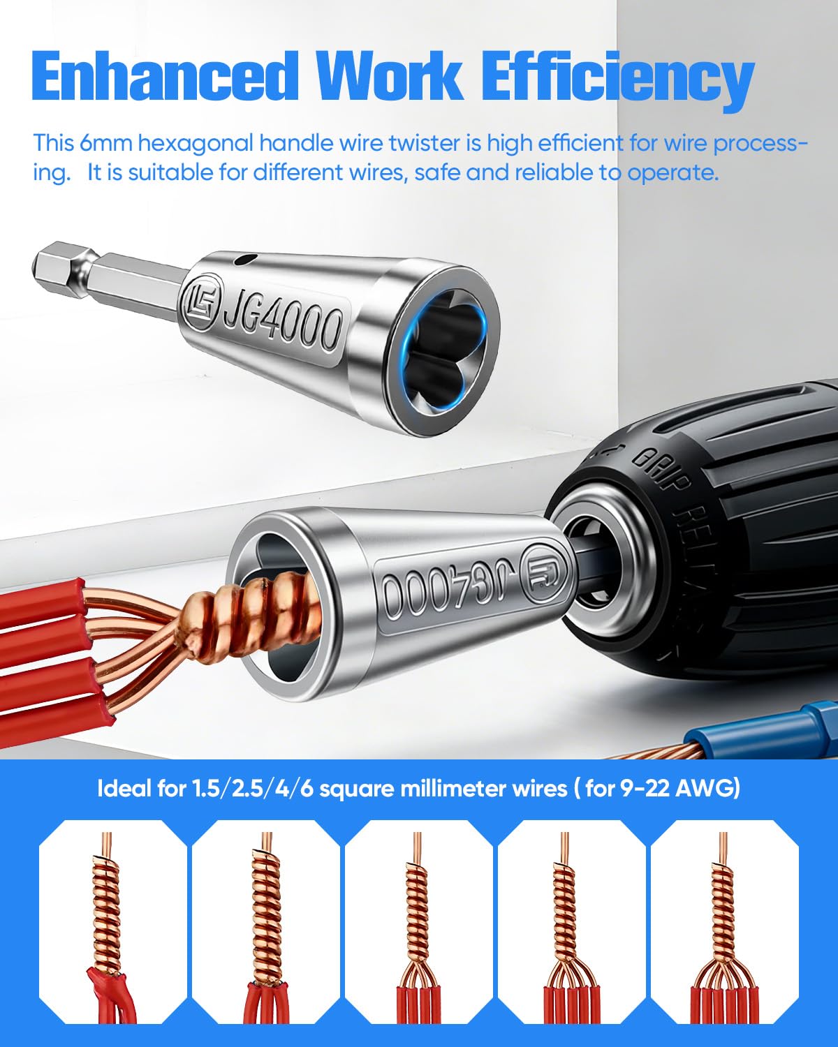 Wire Twister Tool for Drill, 2026 Upgraded Wire Nut Twister for Drill — Amazon image 3