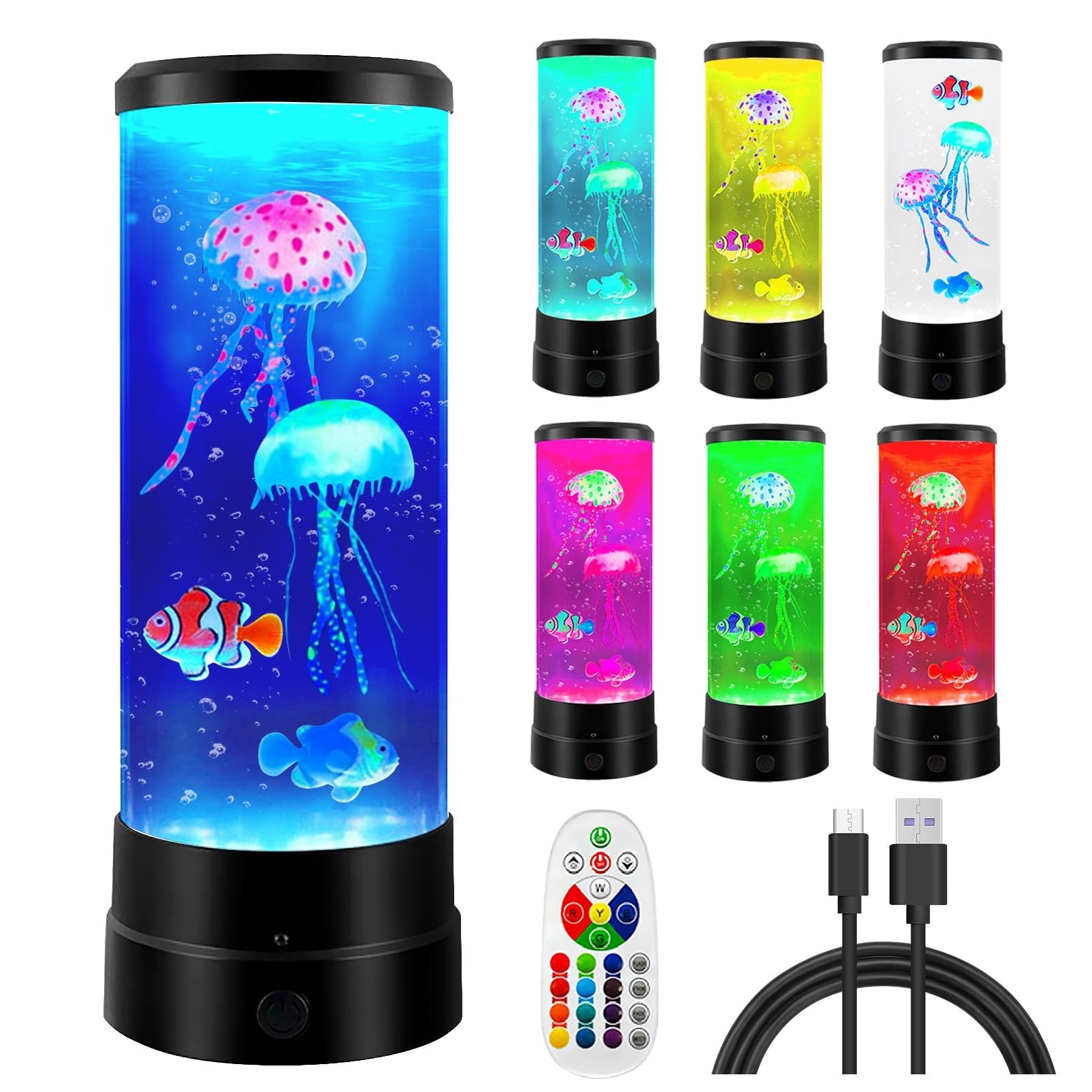 Lampe Méduse LED Avec Tentacules Qui Bougent – Veilleuse Tactile Et Colorée Pour Chambre, Cadeau Original