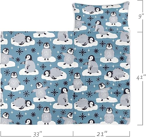 Miniatura 7 de Datura home Tapete para siesta  Saco de dormir de animales con almohada extraíble  Juego de ropa de cama para guardería y fiestas de pijamas,