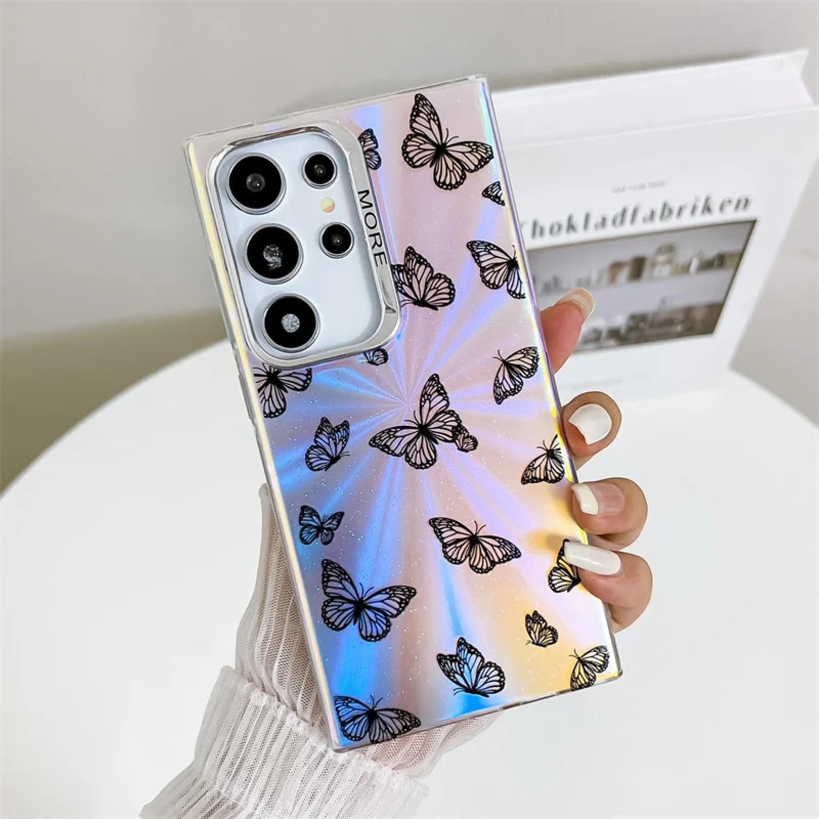 Coque Samsung A35 5G rigide mate en polycarbonate motif papillon laser - 7