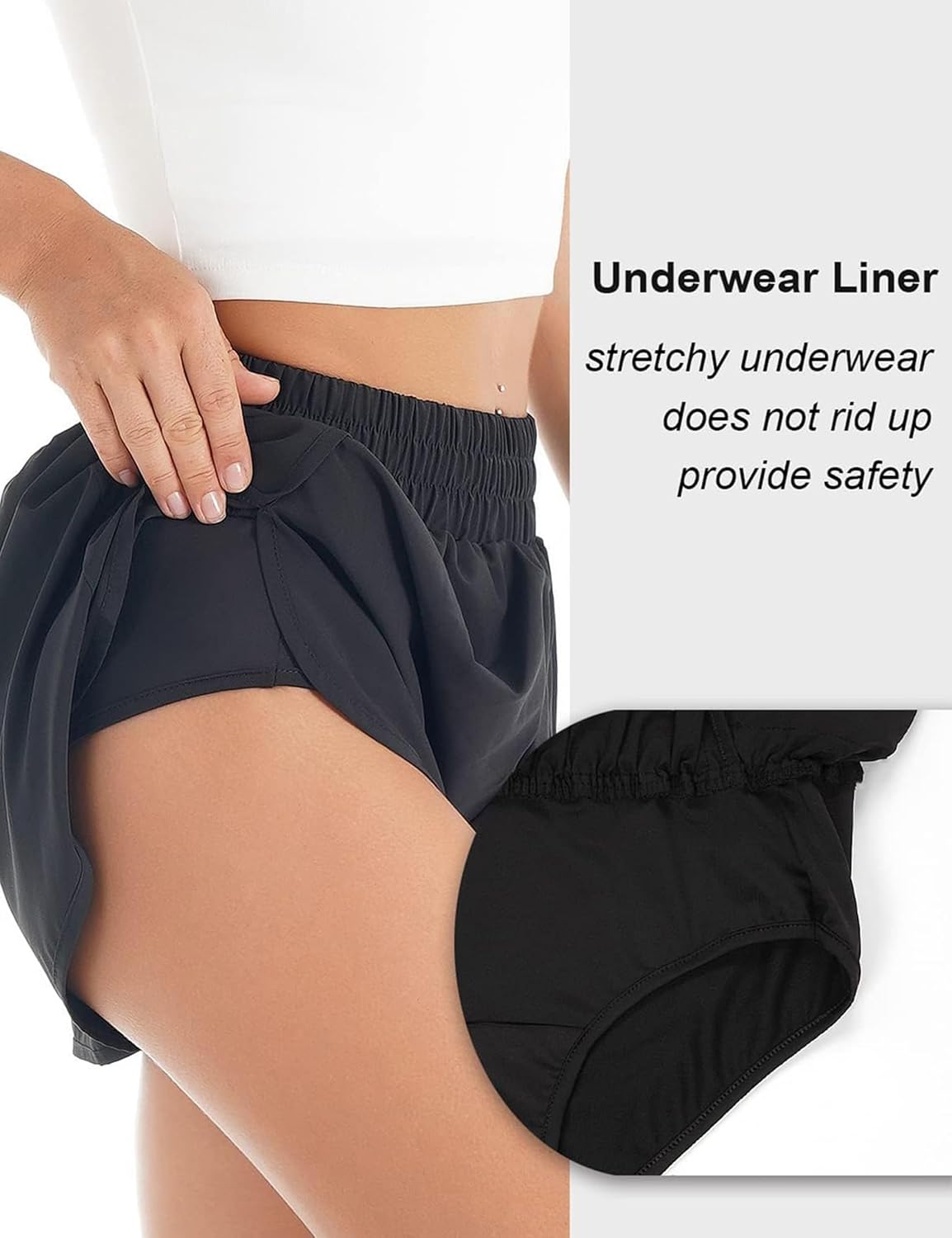 Blooming Jelly Women's Quick-Dry Running Shorts Workout Sport Layer Active Shorts with Pockets 1.75" - Image 5