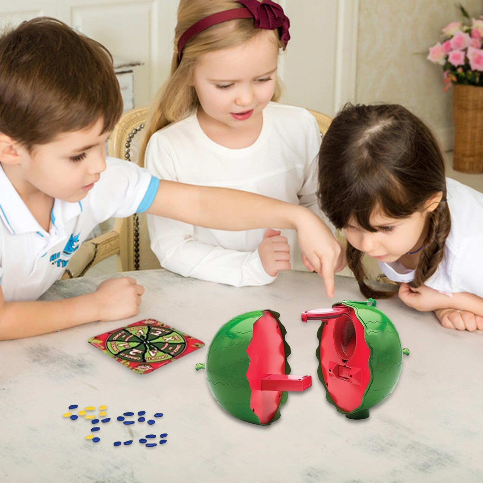 Giocattoli Anguria per Bambini - Dimensioni del prodotto 26,5 X 16 Cm, TrentDue Pezzi, Set Piatto Girevole | Facile Da Giocare Creativo Gioco Creativo Creativo Di Tutte Le Età Hardware AC