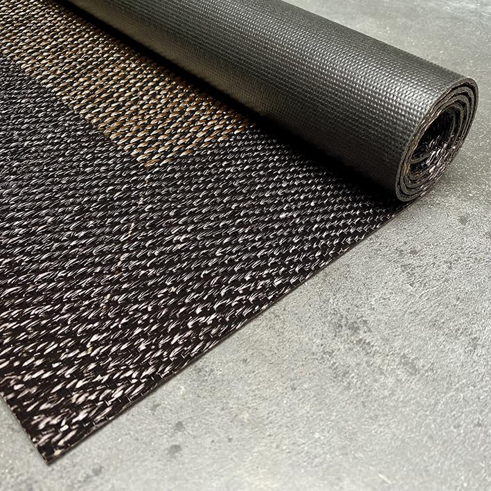 Tapis vinyle tissé de cuisine et salon STORESDEco bronze noir 140x200 cm