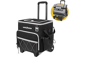 INSMEER 40L Soft Cooler Bag with Wheels - Mobile Cooler for Beach, Camping, and More