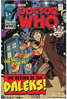 Doctor Who - Comic Poster (Tom Baker, The 4th Dr. - The Return Of The Daleks!) (Size: 24" x 36")