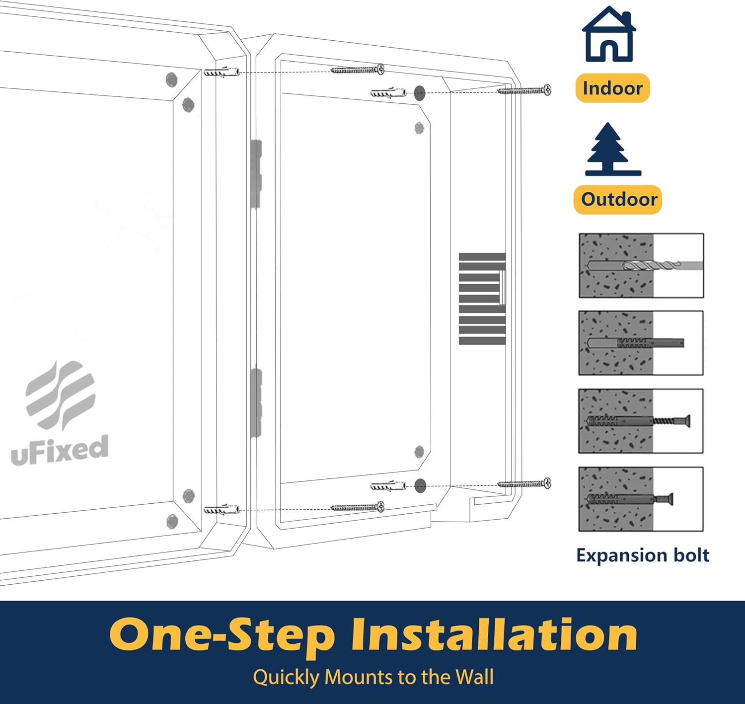 Weatherproof Outdoor EV Charger Enclosure with Lock, EV Charger Lock Box Outdoor with Cable Organize Holder | Visible Sun Protection Easy to Install, White