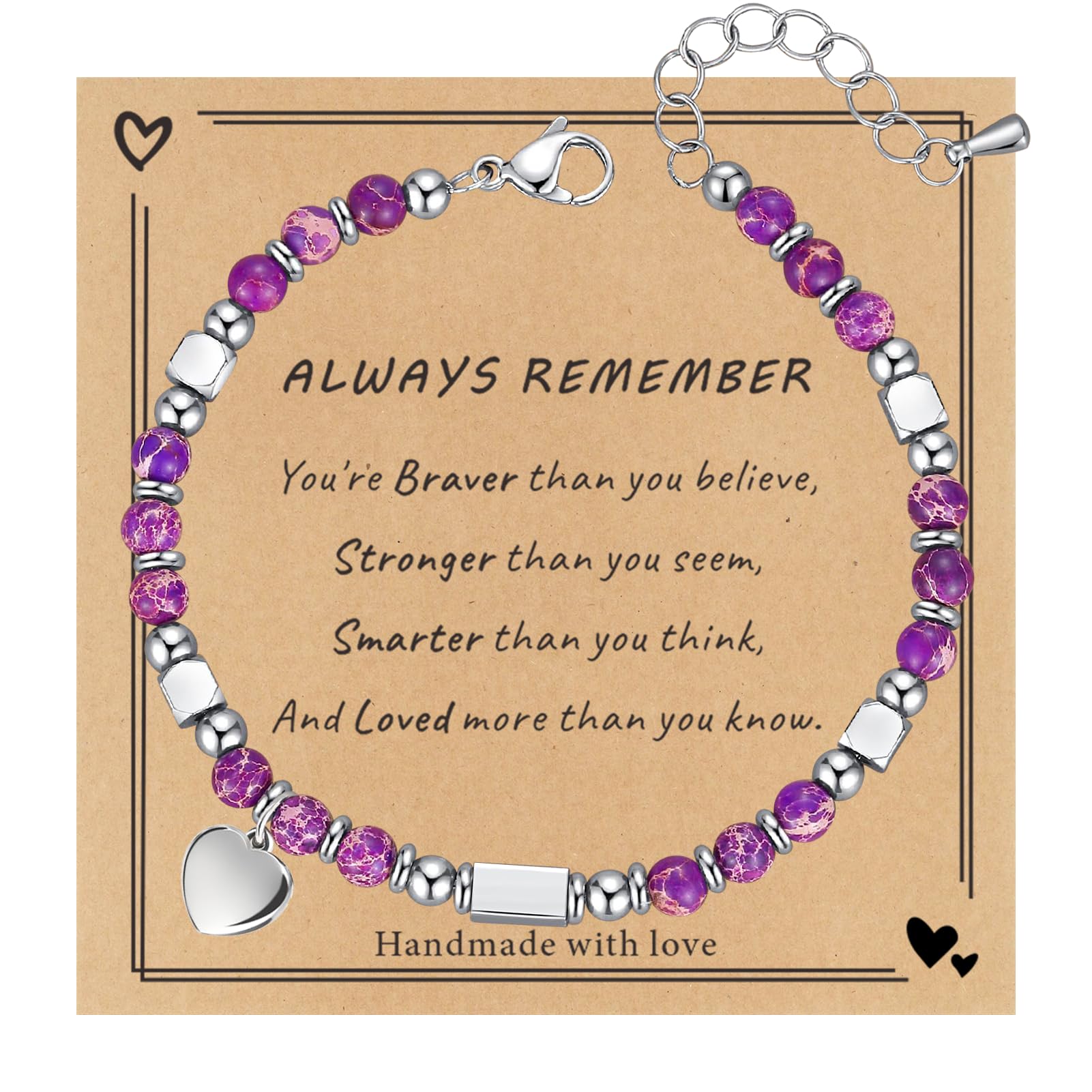 2026 Graduation Gifts for Girls, Her, Kids Natural Gemstone Bracelets for Girls Daughter Granddaughter Niece Sister Teenager Girl Birthday Gifts Idea