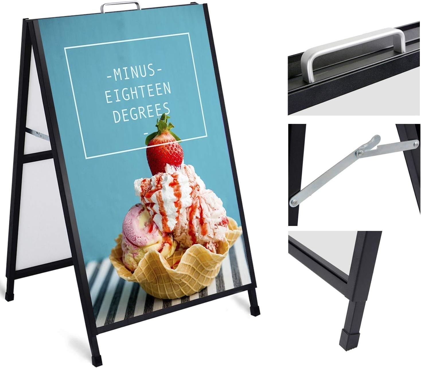 AkTop Heavy Duty AFrame Sidewalks Signs 24 x 36 Inch, Portable Double