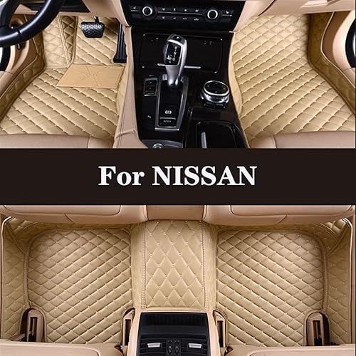 Miniatura 2 de Car mat Full Surround Custom Leather Car Floor Mat for Nissans Sulphy Teana J32L33 Sentra Qashqai J10J11 Leaf March GTR Cefiro Terra (Color  Black