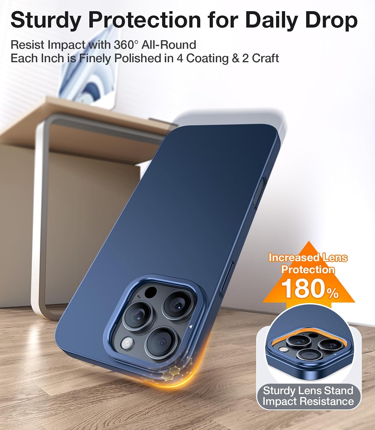 TORRAS Magnetic Slim Fit for iPhone 16 Pro Max Case with Stand, Compatible with MagSafe, Built-in Stash Stand, Ultra Thin 16 ProMax Case, Lightweight Anti-Scratch Matte Hard Phone Case 6.9 inch, Blue