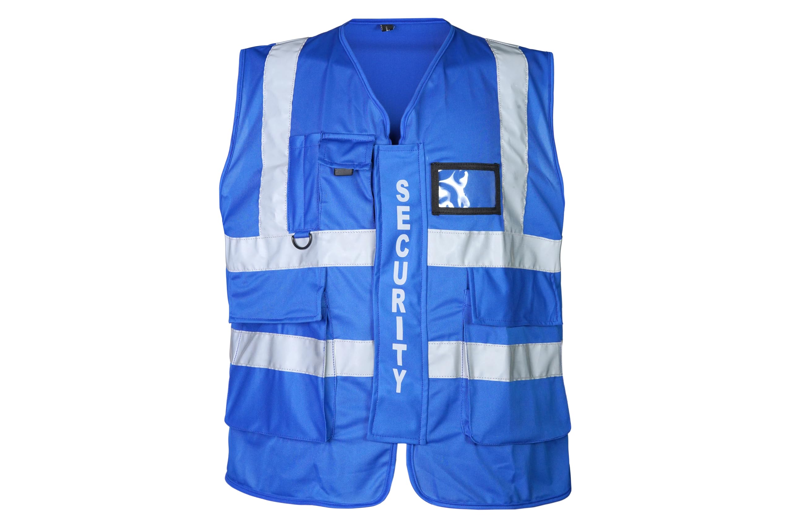 High Visibility Slim Security Vest | Reflective Lightweight Safety Gear | Sizes Small to 5XL Available (Blue-S)