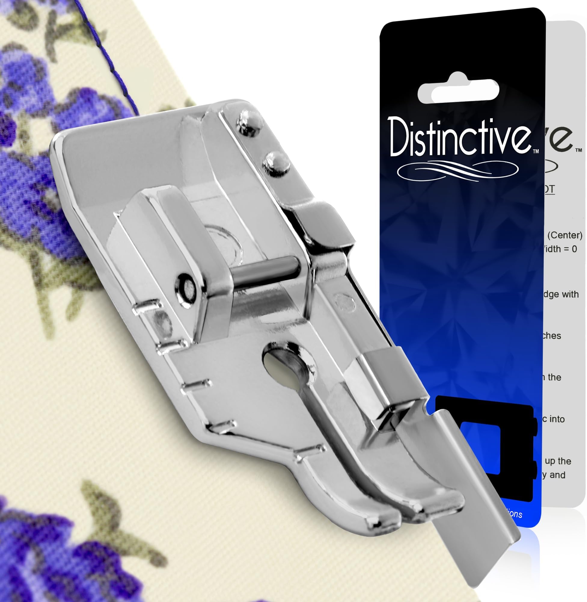 Distinctive 1-4 (Quarter Inch) Quilting Sewing Machine Presser Foot With Edge Guide - Fits All Low Shank Snap-On Singer, Brother, Babylock, Ja