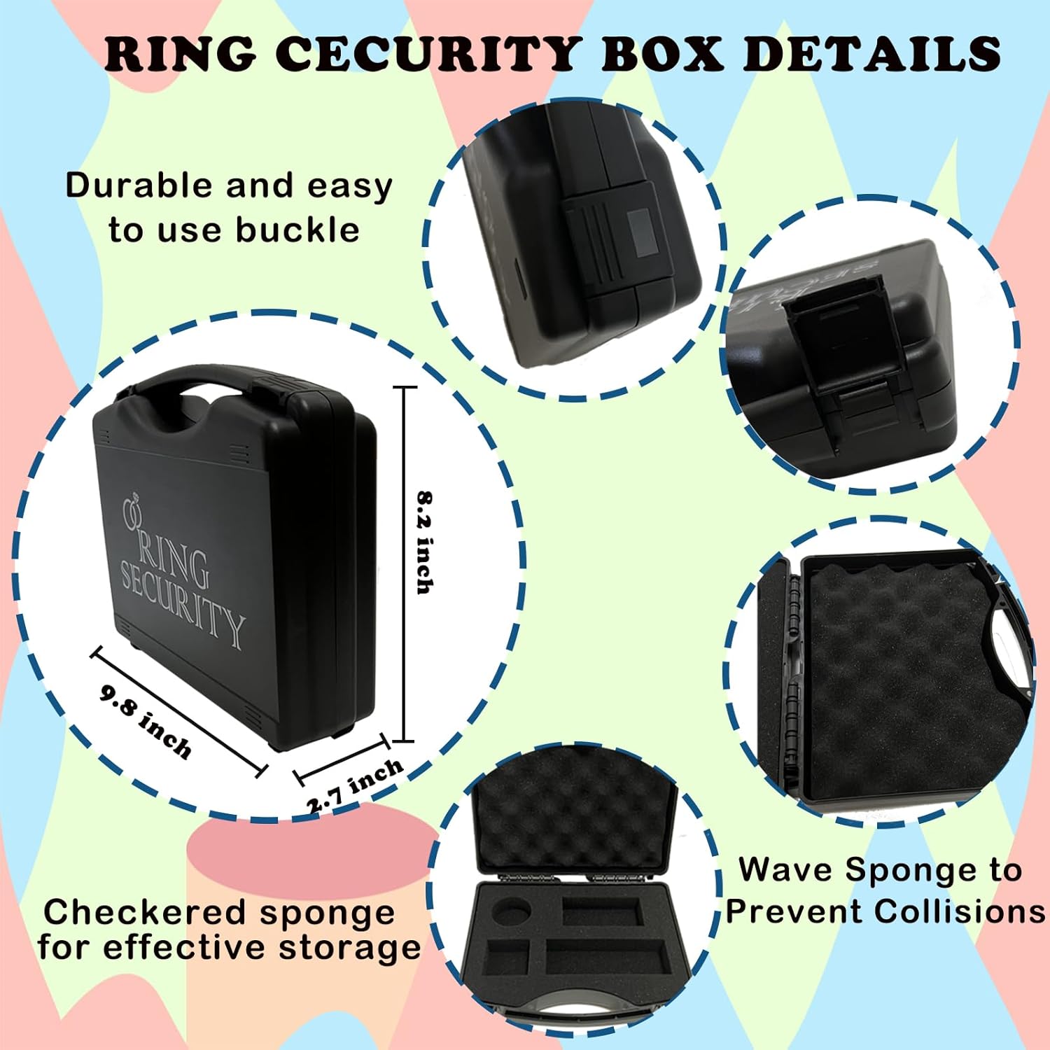8PCS Wedding Ring Bearer Security Set Wedding Gifts Outfit Stuff Security Badge Ring Bearer Box Flower Girl Groomsmen Proposal Gifts for Little Boys