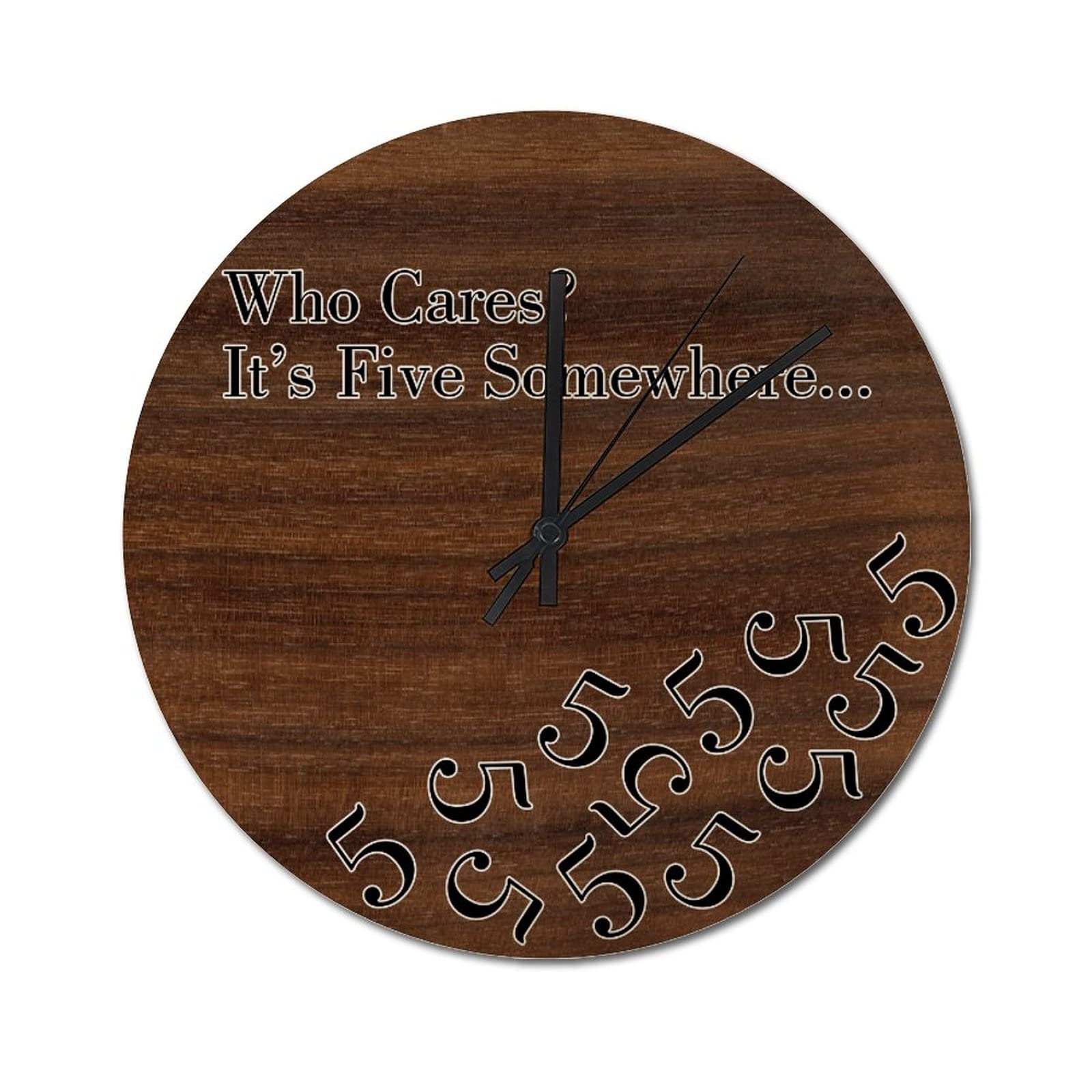 Horloge murale en bois vintage pour salon et cuisine rustique