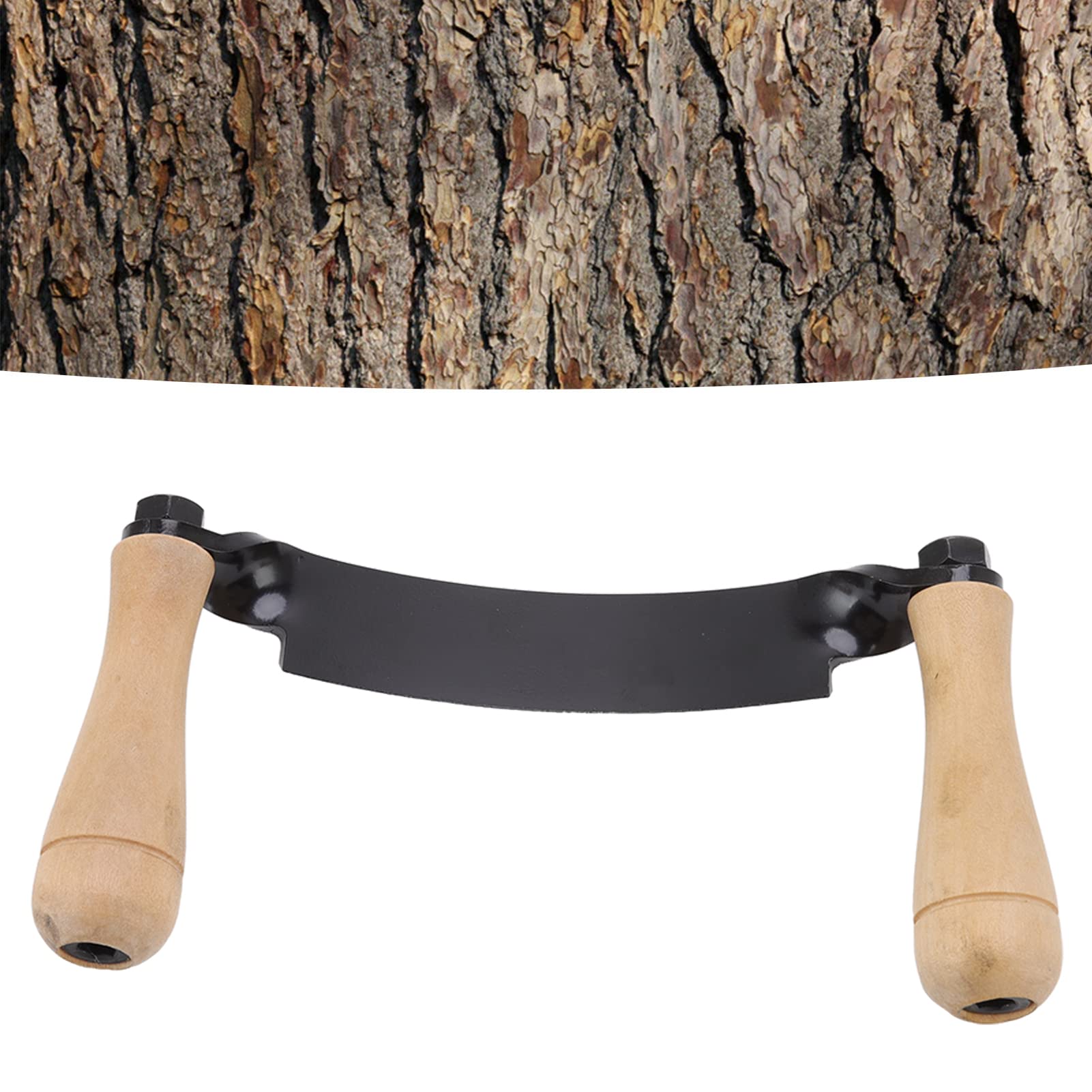 Ziehmesser Zugmesser gebogenes Reifmesser geschmiedet gehärtet Hohlschliff ergonomische Holzgriffe 10 Zoll