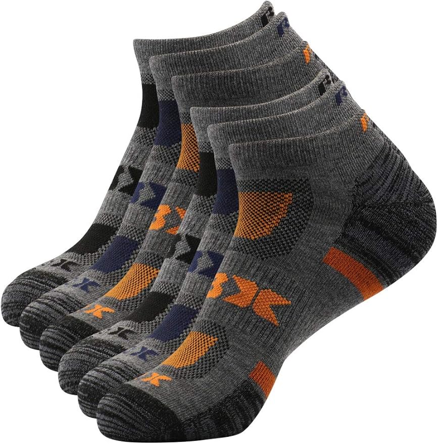 RBX Active Men's Basics Athletic Performance Cushioned XDri Quick Dry Ankle No Show Low Cut