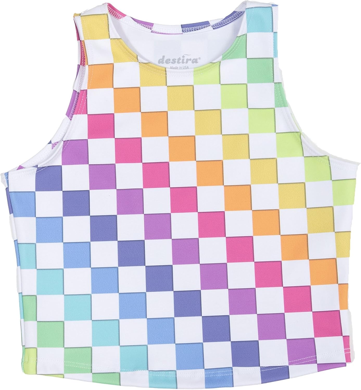 Destira Girls Dance Crop Tank Top, Super Soft Athletic Top, Ideal for Gymnastics, Yoga, Workouts, Running