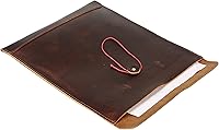 Vista 4 de Sobre de cuero para documentos de correo, carpeta de cartera de hojas de vida de oficina y trabajo, carpeta de cartera de documentos, organizador