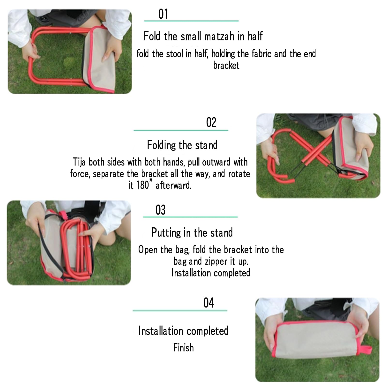 2 Sgabelli Pieghevoli Portatili Taizer - Leggeri E Compatti Per Campeggio, Spiaggia E Eventi Esterni - Foto 2