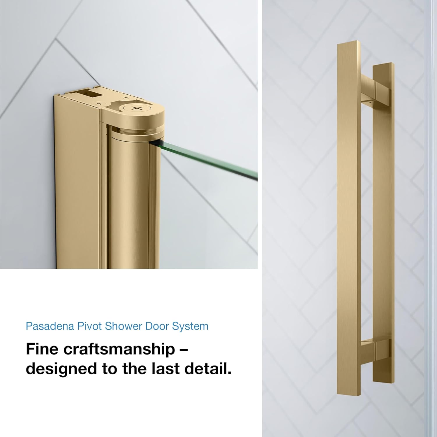 OVE Decors Pasadena 36 in. W x 36 in. D x 74 3/4 in. H Corner Frameless Pivot Shower Door Kit in Brushed Gold with Base Pan, 2025