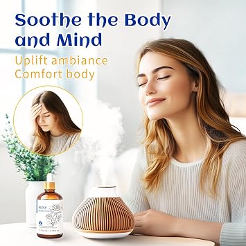 HIQILI Rose Essential Oil for Skin, Diffuser & Candle Making | Calming Floral Aroma for Soap Making, Relaxing Massage, Spa Bath & Home Fragrance 100mL / 3.38 fl oz
