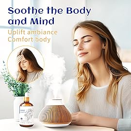 HIQILI 100ML Rose Essential Oil for Skin, Diffuser & Candle, 100% Pure and Natural - 3.38 Fl Oz