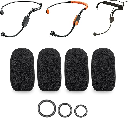 Voarmaks 4er-Pack Mikrofon-Schaumstoffabdeckungen kompatibel