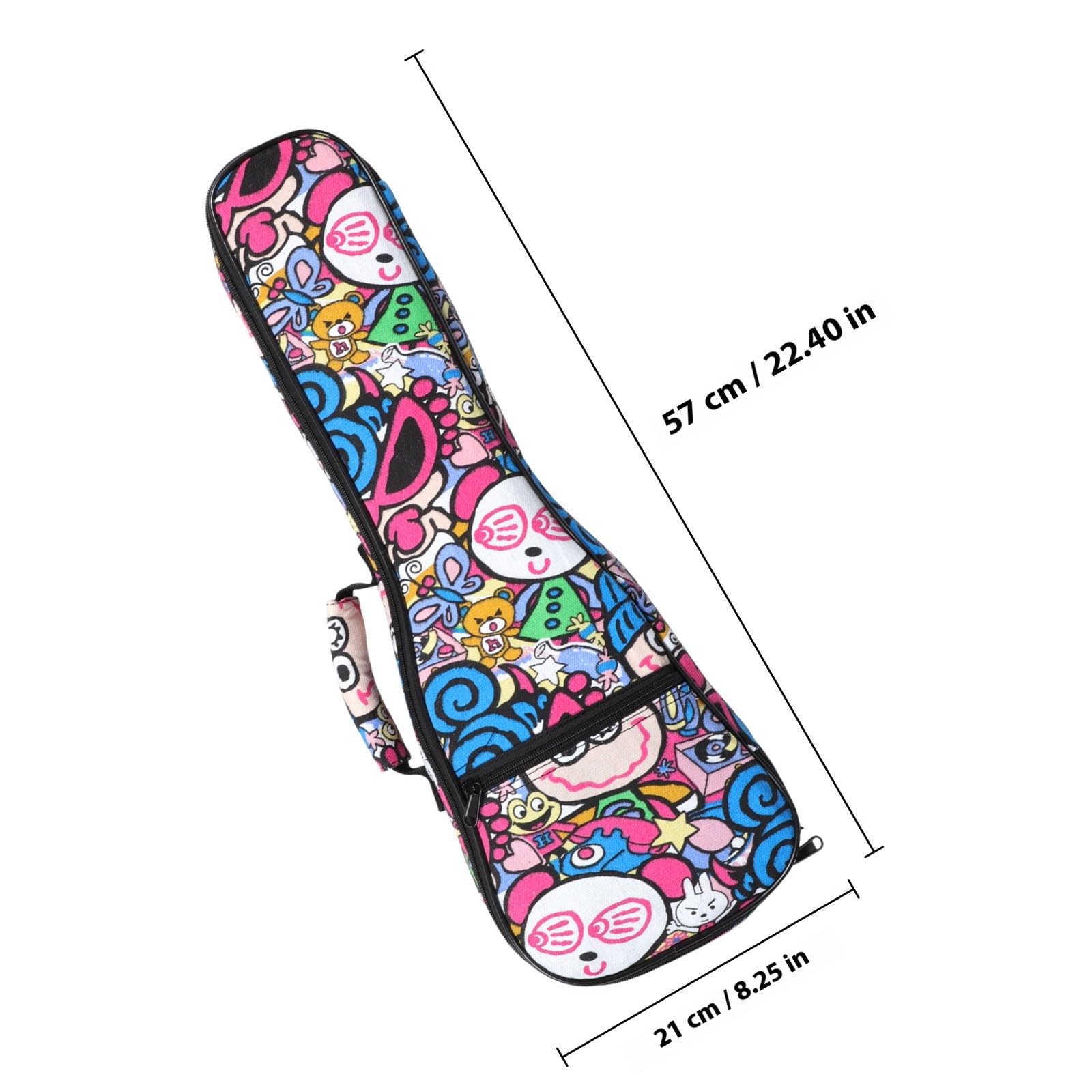 YARNOW Funda para Ukelele de 21 Pulgadas Acolchado Grueso Bolsa para Ukelele Ligera y Resistente Mochila de Transporte Correas Ajustables para Conciertos y Uso Portátil