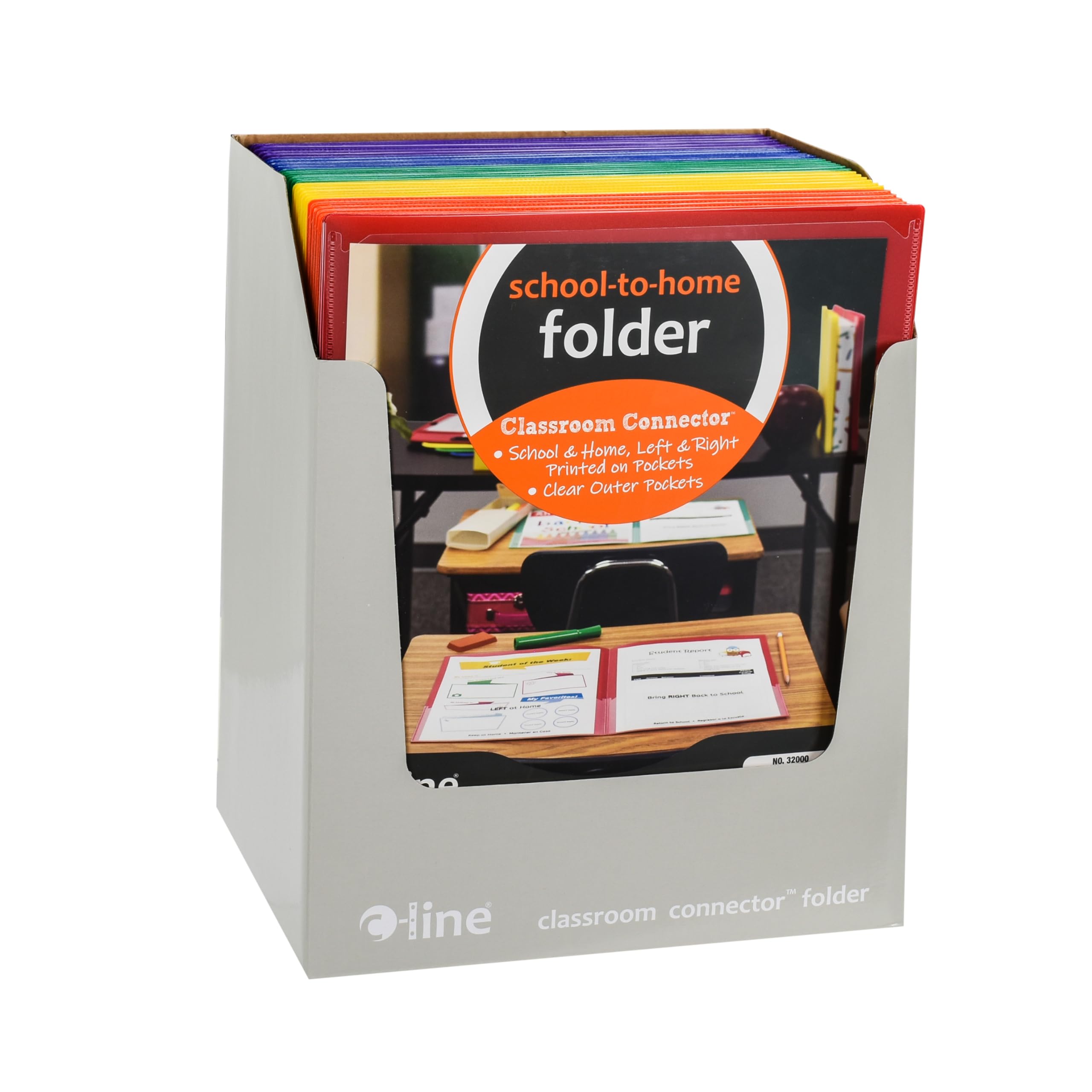 C-Line School-to-Home Folders 10-Pack - Blue Communication Folders For Classroom